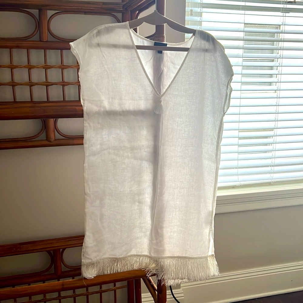 J. Crew linen coverup dress.